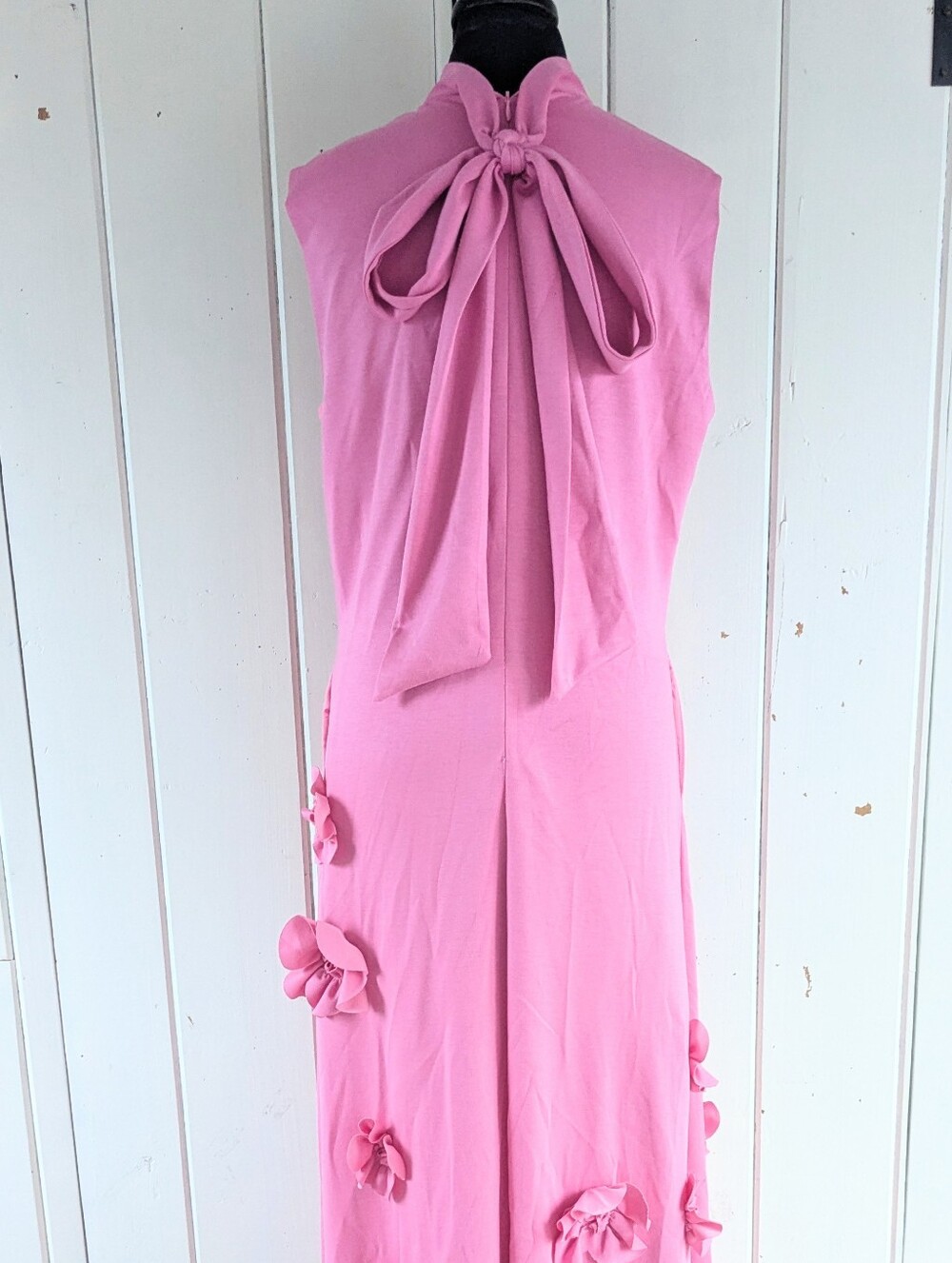 Viral Maxi Dress with 3D Floral Appliqués NWOT sz XL - Picture 4 of 11